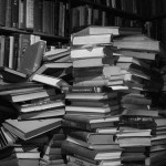 Books in a stack, by austinevan